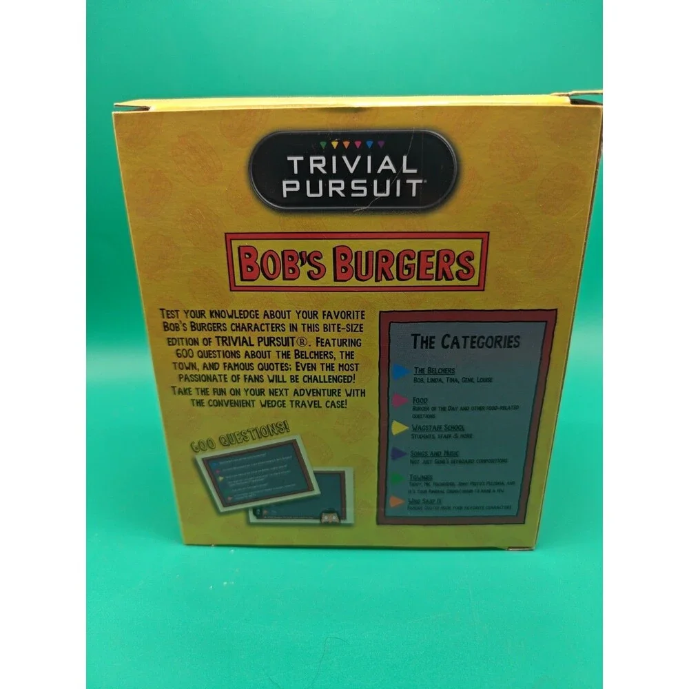 Bob's Burgers Travel Pursuit 600 Questions 2 Plus Players Card Game